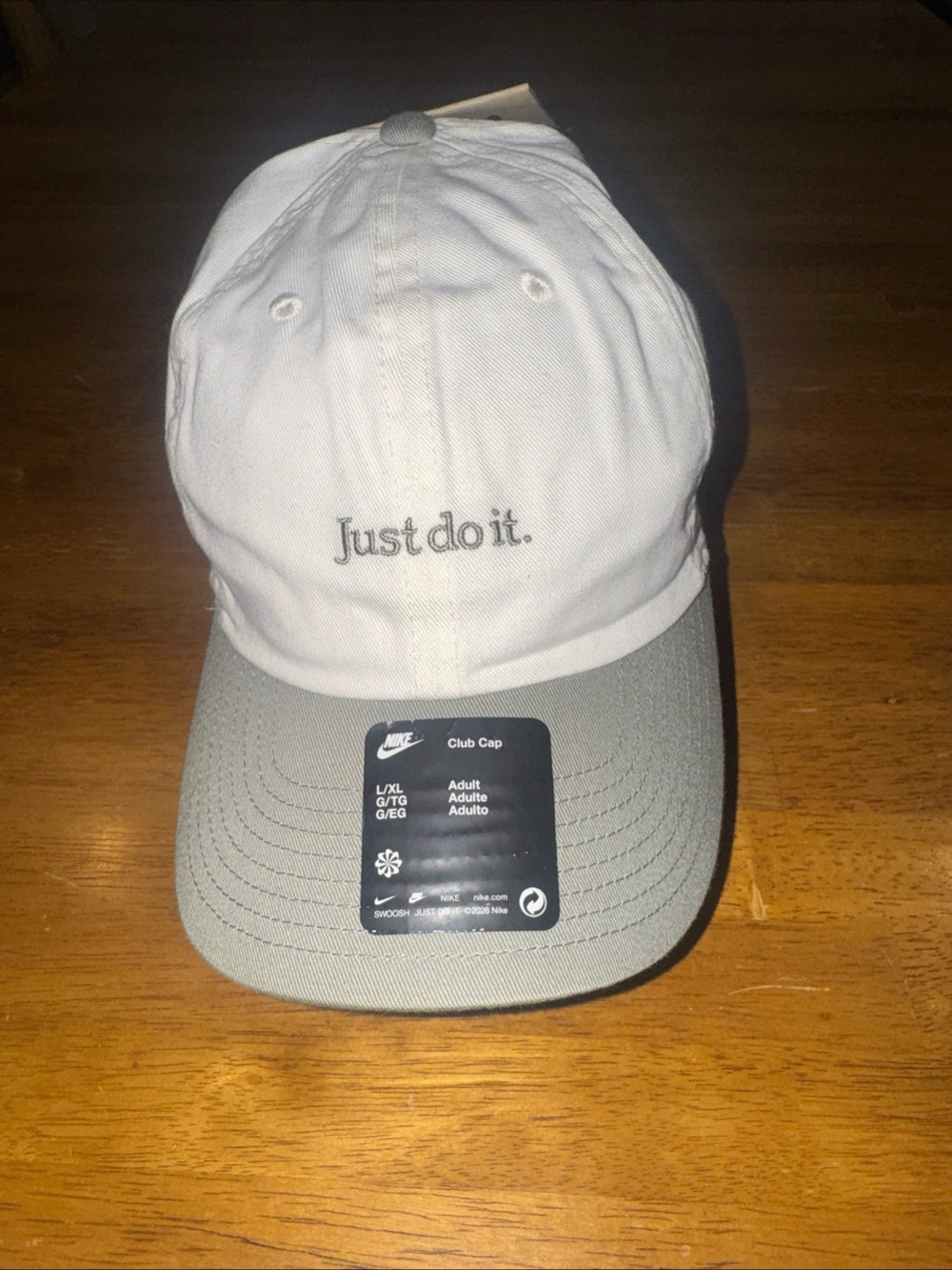 Nike Club Cap Just Do It Baseball Hat FB5370 137 Unisex L/XL Olive Cream New Tag